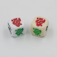 Load image into Gallery viewer, 10 PCS Acrylic Carved Round Corner Poker Dice Bar Family Party Game Props