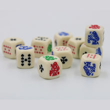 Load image into Gallery viewer, 10 PCS Acrylic Carved Round Corner Poker Dice Bar Family Party Game Props
