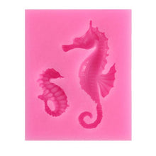 Load image into Gallery viewer, 2 PCS Hippocampus DIY Modeling Mold Fondant Silicone Cake Chocolate Mold Baking Tool, Hippocampus Shape(Pink), Hippocampus Shape(Gray)