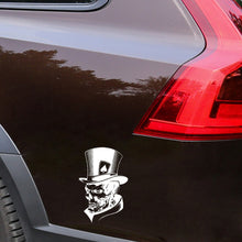 Load image into Gallery viewer, 10 PCS Joker Skeleton Skull Playing Cards Poker Monster Hat Shape Vinyl Car Sticker, Size: 11.3x17.6cm, Joker Skeleton Skull