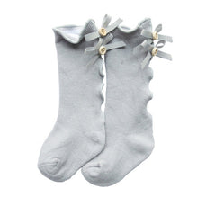 Load image into Gallery viewer, Baby Cute High Knee Fungus Lace Bow Socks