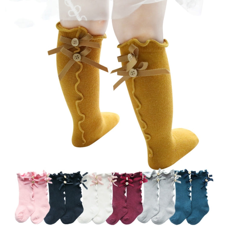 Baby Cute High Knee Fungus Lace Bow Socks