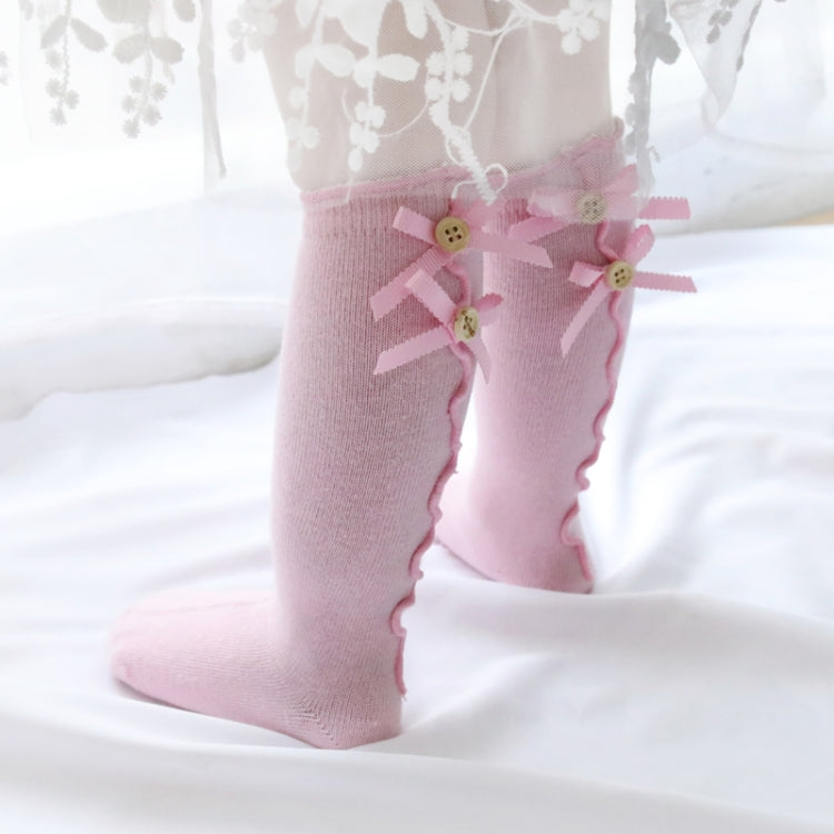 Baby Cute High Knee Fungus Lace Bow Socks