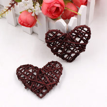 Load image into Gallery viewer, 5 PCS 6cm Artificial Straw Ball DIY Decoration Rattan Heart Christmas Decor Home Ornament