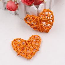 Load image into Gallery viewer, 5 PCS 6cm Artificial Straw Ball DIY Decoration Rattan Heart Christmas Decor Home Ornament