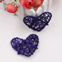 Load image into Gallery viewer, 5 PCS 6cm Artificial Straw Ball DIY Decoration Rattan Heart Christmas Decor Home Ornament