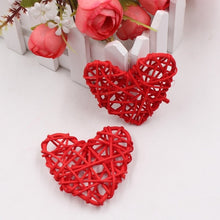 Load image into Gallery viewer, 5 PCS 6cm Artificial Straw Ball DIY Decoration Rattan Heart Christmas Decor Home Ornament