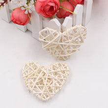 Load image into Gallery viewer, 5 PCS 6cm Artificial Straw Ball DIY Decoration Rattan Heart Christmas Decor Home Ornament