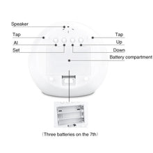 Load image into Gallery viewer, Round Color Light Gradient Alarm Clock Perpetual Calendar Clock, Round Color Light Clock