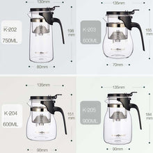 Load image into Gallery viewer, KAMJOVE Elegant Cup Bubble Teapot Office Flower Teapot Heat-resistant Glass Tea Set, K-200 400ML, K-201 500ML, K-202 750ML, K-203 600ML, K-204 600ML, K-205 900ML