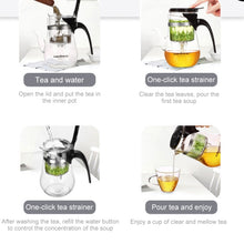 Load image into Gallery viewer, KAMJOVE Elegant Cup Bubble Teapot Office Flower Teapot Heat-resistant Glass Tea Set, K-200 400ML, K-201 500ML, K-202 750ML, K-203 600ML, K-204 600ML, K-205 900ML