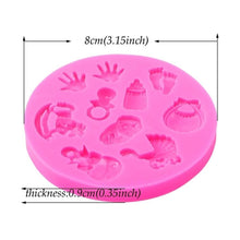 Load image into Gallery viewer, 2 PCS Baby Hand Foot Shape DIY Mold Fondant Silicone Cake Chocolate Mold Baking Tool, Foot Shape