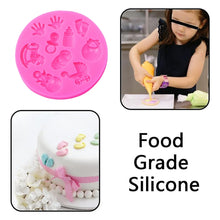Load image into Gallery viewer, 2 PCS Baby Hand Foot Shape DIY Mold Fondant Silicone Cake Chocolate Mold Baking Tool, Foot Shape