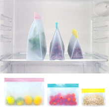 Load image into Gallery viewer, 2 Sets PEVA Food Bags Reuse Three-dimensional Thickened Storage Sealed Fresh-keeping Bags, Random Color Delivery, Sealed Fresh-keeping Bags
