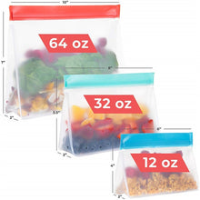 Load image into Gallery viewer, 2 Sets PEVA Food Bags Reuse Three-dimensional Thickened Storage Sealed Fresh-keeping Bags, Random Color Delivery, Sealed Fresh-keeping Bags