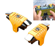 Load image into Gallery viewer, 2 Pairs F01 Electroplating Mechanical Shaft Bidirectional Button Auxiliary Shooting Game Handle for Mobile Phones within The Thickness of 6.1-12.0mm, F01