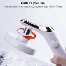 Load image into Gallery viewer, Universal Pressurized One-touch Water Stop Hand Shower Head, White Color Gold, Silver Color Gold