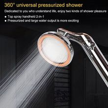 Load image into Gallery viewer, Universal Pressurized One-touch Water Stop Hand Shower Head, White Color Gold, Silver Color Gold