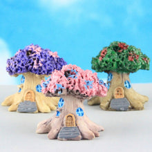 Load image into Gallery viewer, Micro Landscape Flower Pot Decoration Fleshy Cartoon Construction Toy Big Tree House Resin Decoration