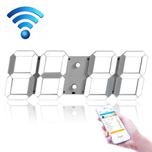 Load image into Gallery viewer, LED Digital Clock Living Room Wall Clock Creative WIFI Clock US Plug, 4 Bit WIFI Hollow White, 4 Bit WIFI Hollow Red, 4 Bit WIFI Sealed Box White