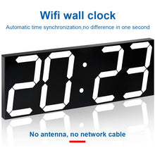 Load image into Gallery viewer, LED Digital Clock Living Room Wall Clock Creative WIFI Clock US Plug, 4 Bit WIFI Hollow White, 4 Bit WIFI Hollow Red, 4 Bit WIFI Sealed Box White