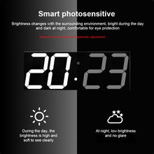 Load image into Gallery viewer, LED Digital Clock Living Room Wall Clock Creative WIFI Clock US Plug, 4 Bit WIFI Hollow White, 4 Bit WIFI Hollow Red, 4 Bit WIFI Sealed Box White