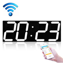 Load image into Gallery viewer, LED Digital Clock Living Room Wall Clock Creative WIFI Clock US Plug, 4 Bit WIFI Hollow White, 4 Bit WIFI Hollow Red, 4 Bit WIFI Sealed Box White