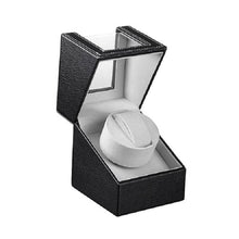 Load image into Gallery viewer, Leather Single Watch Box Electric Motor Watch Shaker Automatic Watch Shaker ，US Plug, Single, Black Leather, Single, Brown Leather