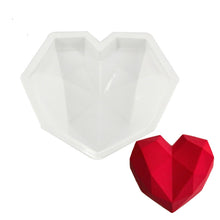 Load image into Gallery viewer, 3 PCS Diamond Love DIY Cake Silicone Mold Sponge Baking Tool Chiffon Mousse Dessert Mold, Diamond Love Shape