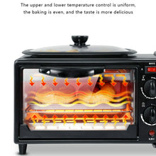 Load image into Gallery viewer, 3 in 1 Electric Breakfast Machine Multifunction Coffee Maker + Frying Pan + Mini Oven  Household Bread Pizza Oven, 3 in 1 Multifunction Coffee Maker