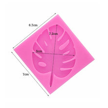 Load image into Gallery viewer, 2 PCS DIY Tree Leaf Fondant Mould Chocolate Cake Decorating Mould, Tree Leaf Shape(Pink), Tree Leaf Shape(Gray)