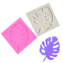Load image into Gallery viewer, 2 PCS DIY Tree Leaf Fondant Mould Chocolate Cake Decorating Mould, Tree Leaf Shape(Pink), Tree Leaf Shape(Gray)