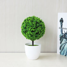 Load image into Gallery viewer, Desktop Simulation Plant Mini Grass Ball Bonsai Decorated Plastic Flower Cherry Blossom Snowball Artificial Flowers