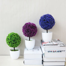Load image into Gallery viewer, Desktop Simulation Plant Mini Grass Ball Bonsai Decorated Plastic Flower Cherry Blossom Snowball Artificial Flowers