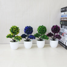 Load image into Gallery viewer, Desktop Simulation Plant Mini Grass Ball Bonsai Decorated Plastic Flower Cherry Blossom Snowball Artificial Flowers