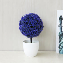 Load image into Gallery viewer, Desktop Simulation Plant Mini Grass Ball Bonsai Decorated Plastic Flower Cherry Blossom Snowball Artificial Flowers