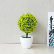 Load image into Gallery viewer, Desktop Simulation Plant Mini Grass Ball Bonsai Decorated Plastic Flower Cherry Blossom Snowball Artificial Flowers