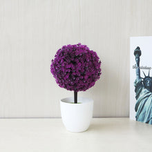 Load image into Gallery viewer, Desktop Simulation Plant Mini Grass Ball Bonsai Decorated Plastic Flower Cherry Blossom Snowball Artificial Flowers