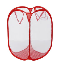 Load image into Gallery viewer, Foldable Pop Up Wash Bag Laundry Basket Bag Hamper Mesh Storage Pueple Dirty Clothes Basket