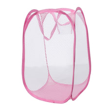 Load image into Gallery viewer, Foldable Pop Up Wash Bag Laundry Basket Bag Hamper Mesh Storage Pueple Dirty Clothes Basket