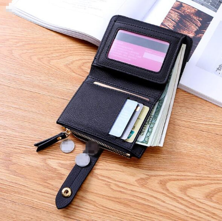 Women Two-folding Wallet Multi-function Clutch Bag Small Wallet, Two-folding Black, Two-folding Green