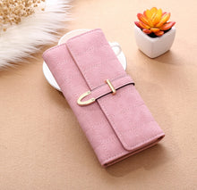 Load image into Gallery viewer, Women Purse Thread Plaid Leather Fashion Design With Polyester Phone Bag Long Slim Ladies Wallet