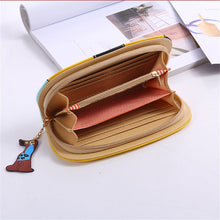 Load image into Gallery viewer, Cute Stitching Puppy Zipper Wallet Long Clutch Bag Ladies Wallet