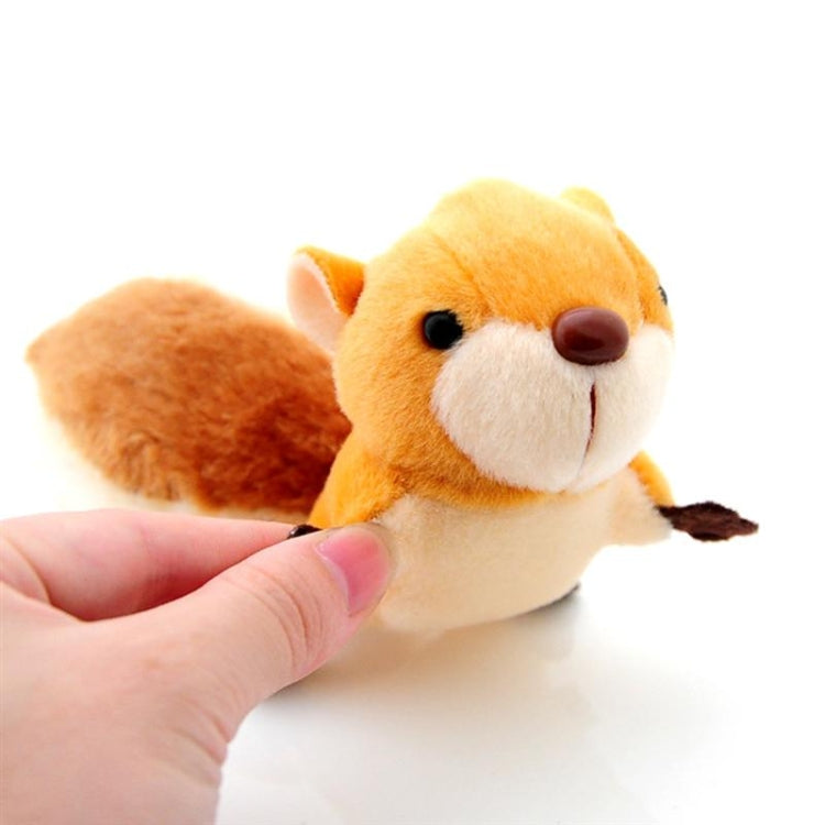 Squirrel Plush Toy Stuffed Animal Keychain Doll Key Ring Bag Pendant with Sucker Plush Keychains Toys (Brown)