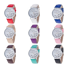 Load image into Gallery viewer, Alphabet Number Pattern Leather Strap Watch