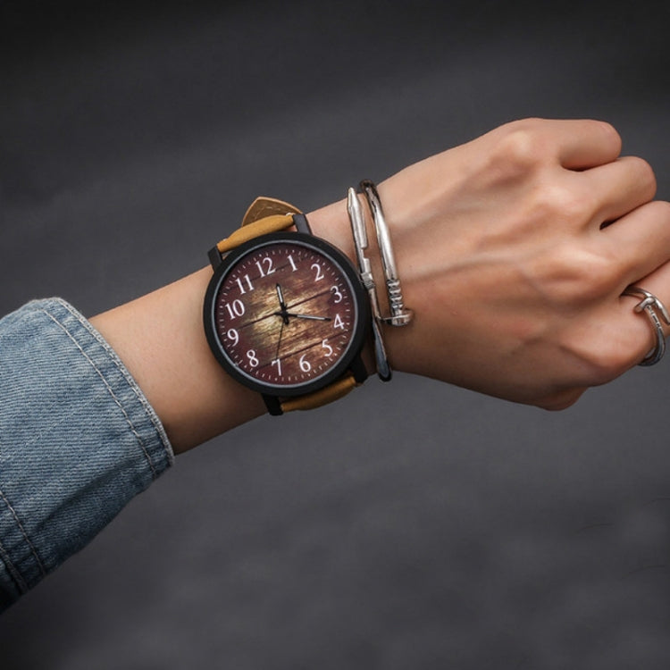 Waterproof Retro PU Leather Strap Quartz Watch