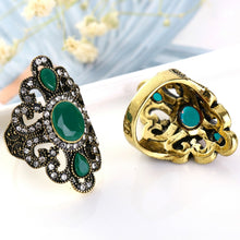 Load image into Gallery viewer, Vintage Ethnic Style Exquisite Carved Inlaid Acrylic Resin Hollow Ring, 7, 8, 9, 10