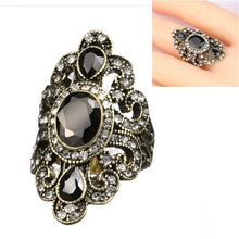 Load image into Gallery viewer, Vintage Ethnic Style Exquisite Carved Inlaid Acrylic Resin Hollow Ring, 7, 8, 9, 10