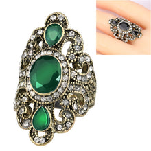 Load image into Gallery viewer, Vintage Ethnic Style Exquisite Carved Inlaid Acrylic Resin Hollow Ring, 7, 8, 9, 10