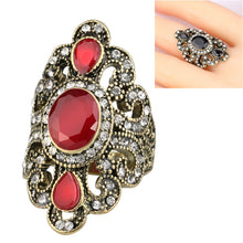 Load image into Gallery viewer, Vintage Ethnic Style Exquisite Carved Inlaid Acrylic Resin Hollow Ring, 7, 8, 9, 10
